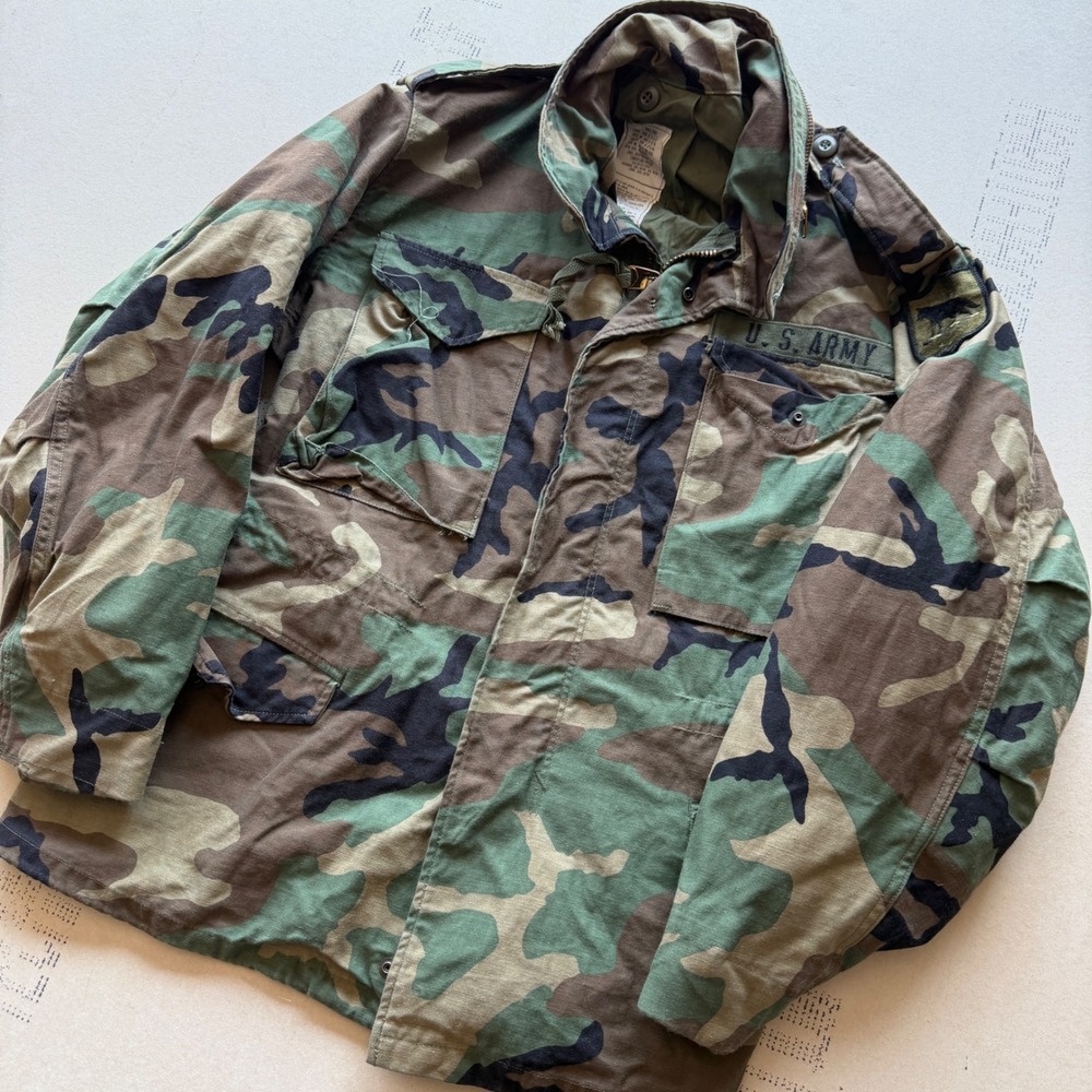 80s US Army M-65 Field Jacket Camo